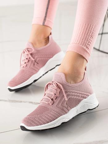 Adidași confortabili roz pentru femei fără toc