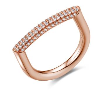 Rosato Inel modern bronz cu pietre de zircon Bianca RZBI34 56 mm