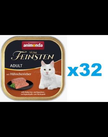 ANIMONDA Vom Feinsten Adult pate pentru pisica 32x100 g ficat pui