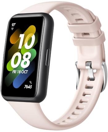 Szíj FIXED Silicone Strap Huawei Band 7 - rózsaszín