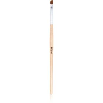 NEONAIL Wooden Brush perie pentru aplicarea produselor cu textură de gel tip No. 4 Angled 1 buc