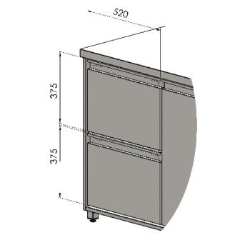  Blok 3 zásuviek - 3 x 187 mm