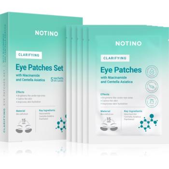 Notino Clarifying Brightening Bio-Cellulose Eye Patches Set with Niacinamide and Centella Asiatica masca iluminatoare zona ochilor