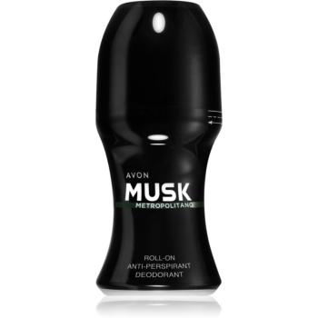 Avon Musk+ Metropolitano deodorant antiperspirant roll-on pentru bărbați 50 ml