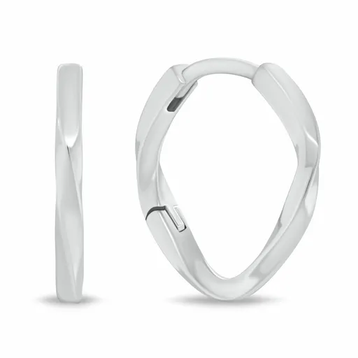 Brilio Silver Cercei minimaliști din argint cu design răsucit EA1215W