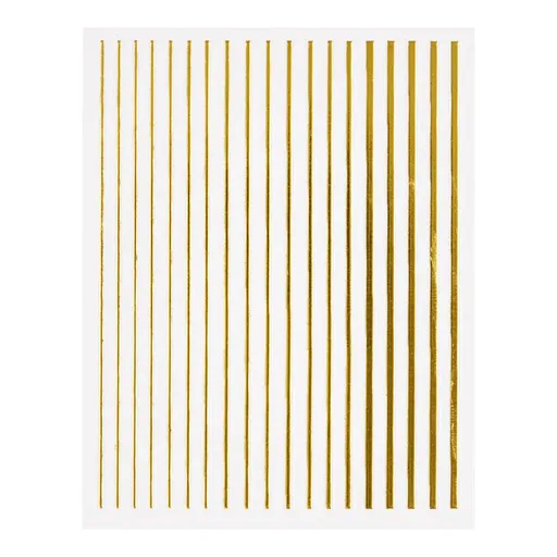 Abtibild unghii 3D Gold Strip Oranjollie