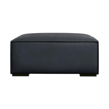 Sötétkék bőr lábtartó Madame – Windsor & Co Sofas