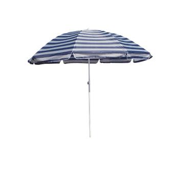 Happy Green Umbrelă de plajă cu dungi albastre,230 cm