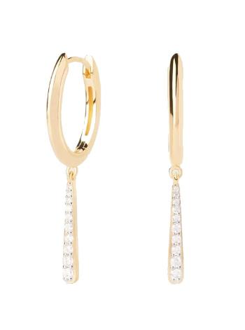 PDPAOLA Cercei ovali, placați cu aur, Olga Mini Hoops Essentials AR01-C89-U