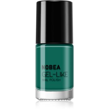 NOBEA Day-to-Day Gel-like Nail Polish lac de unghii cu efect de gel culoare #N65 Emerald green 6 ml