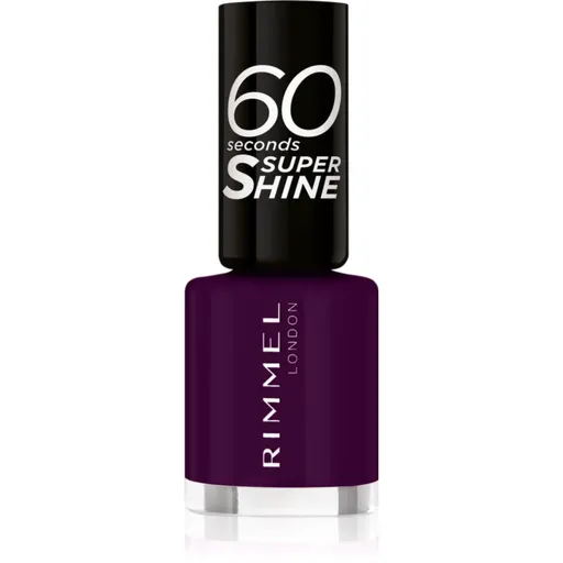 Rimmel 60 Seconds Super Shine lac de unghii culoare 345 Black Cherries 8 ml