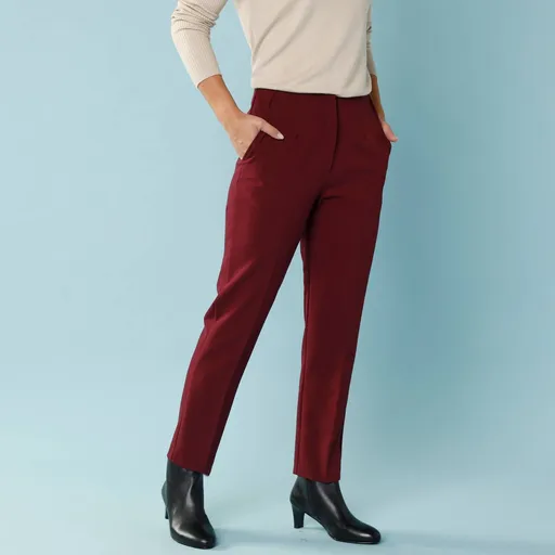 Pantaloni țigară uni, pentru o siluetă mai mică