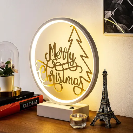 Lampa de masa, Opviq, 526SHD1140, Alb/Auriu