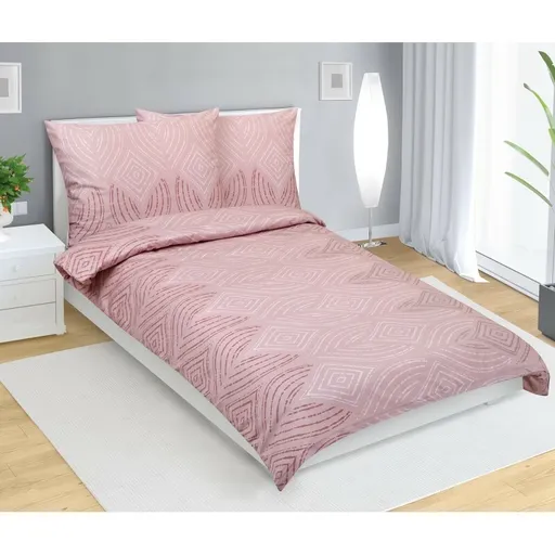 Bellatex Lenjerie de pat din satin Ornament rozpal, 140 x 220 cm, 70 x 90 cm, 140 x 220 cm, 70 x 90 cm