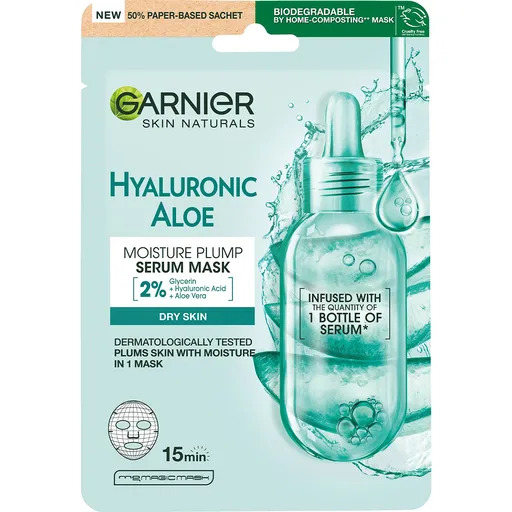 Garnier Mască de față din material textil cu aloe vera Hyaluronic Aloe (Serum Tissue Mask) 28 g