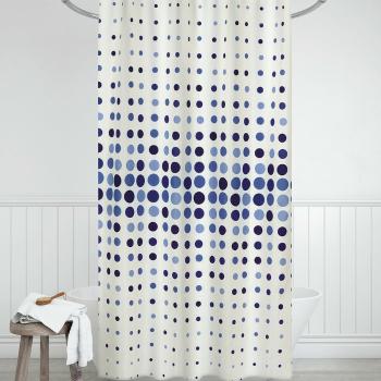 Perdea de duș Buline albastre, 180 x 200 cm