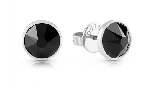 Guess Cercei din oțel cu pietre negre de zircon Frontiers JUME01343JWSTBKT/U