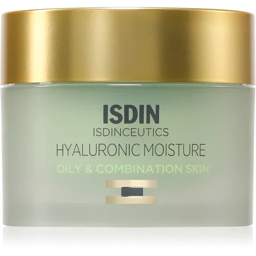 ISDIN Isdinceutics Hyaluronic Moisture Oily and Combination Skin crema de zi hidratanta pentru ten gras și mixt reîncărcabil 50 g