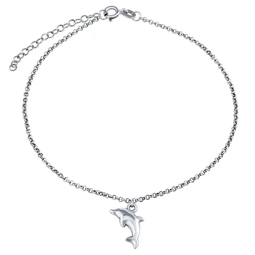 Silvego Lanț argintiu pentru picioare cu delfin ZT151095VSW