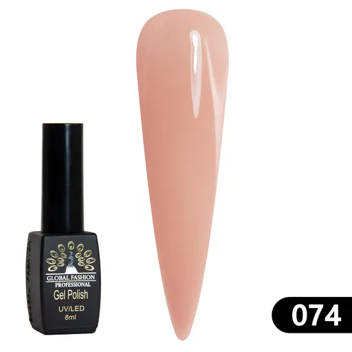 Gel Lacquer Global Fashion Black Elite 8 ml - 074, TPO Free