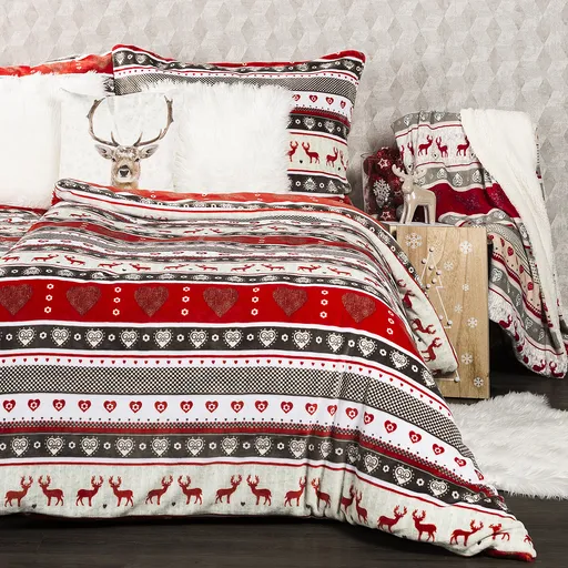 Lenjerie pat Crăciun 4Home microflanelă, Winter, 140 x 200 cm, 70 x 90 cm