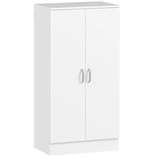 HOMCOM Dulap pentru Pantofi cu 6 Rafturi Ajustabile din Lemn 55x35x108 cm Alb | Aosom Romania