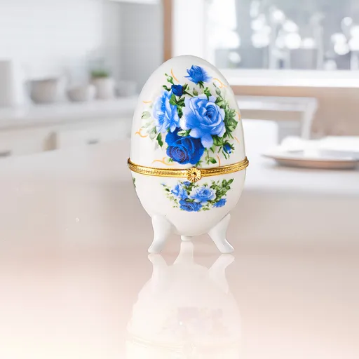 Cutie pentru bijuterii Flori albastre