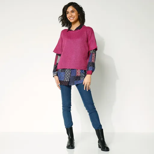 Pulover cu mâneci până la cot