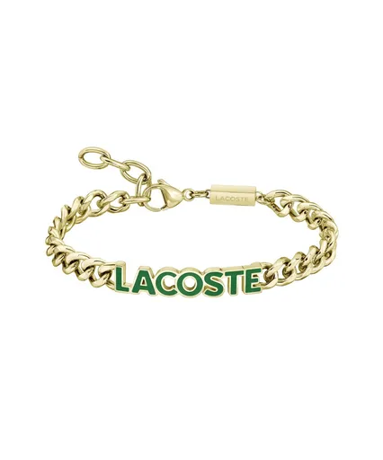 Lacoste Brățară din oțel placată cu aur pentru bărbați Script 2040477
