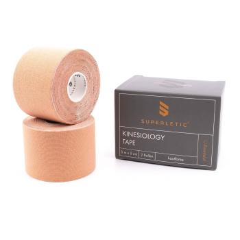 Capital Sports Elek, bandă kinesiologică, 2 role, 5 m x 5 cm, bumbac și lipici acrilic. impermeabil