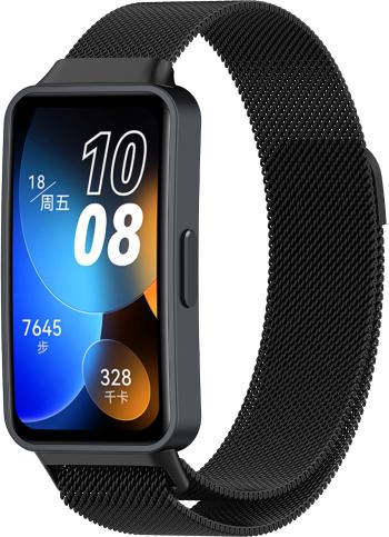 4wrist Brățară milaneză cu închidere magnetică pentru Huawei Watch Band 8 - Black