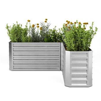 Blumfeldt High Grow ghiveci, formă L, rezistent la intemperii, rezistent la coroziune, robust, 742 L