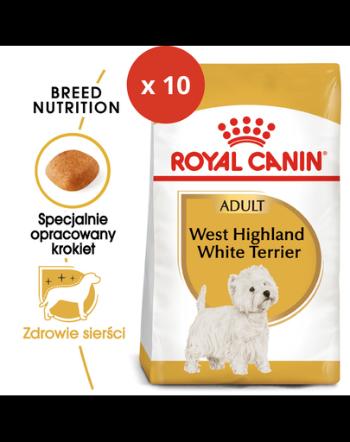 Royal Canin West Highland White Terrier Adult hrana uscata pentru caini adulti 1.5 kg x 10