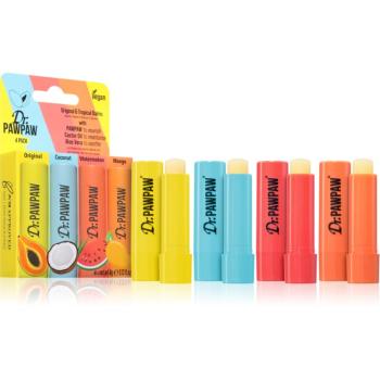 Dr. Pawpaw Flavoured Balm set îngrijire buze cu aromă de fructe 4x4 g