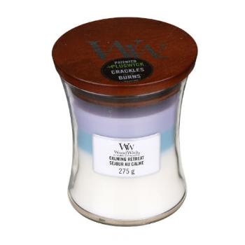 WoodWick Lumânare parfumată medie Trilogy Calming Retreat 275 g