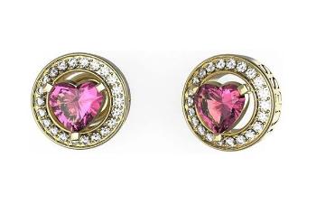 Guess Cercei romantici placați cu aur cu zircon fuchsia M`ama Non M`ama JUBE04669JWYGFCT/U