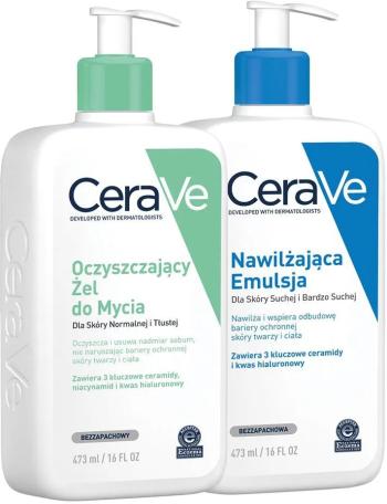 CeraVe Set gel de spălat și emulsie hidratantă 2 x 473 ml