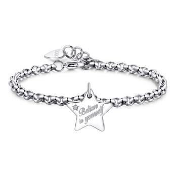 S'Agapõ Brățară din oțel Believe in yourself Be My Always SBM34