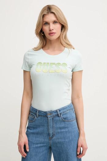 Tričko Guess DEGRADE dámske, tyrkysová farba, W5GI14 J1314