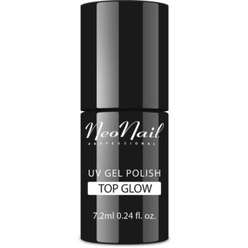 NEONAIL Top Glow lac gel de unghii pentru acoperirea superioară culoare Glow Silver 7,2 ml