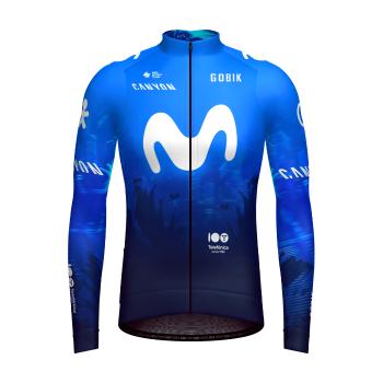 
                         Tricou de cilism pentru iarnă cu mânecă lungă - HYDER MOVISTAR TEAM 2024 
                