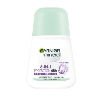 Garnier Antiperspirant mineral 50 Protection Floral Fresh 48h Roll-on pentru femei 50 ml