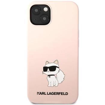 Karl Lagerfeld Liquid Silicone Choupette NFT Zadný Kryt pre iPhone 13 Pink (KLHCP13MSNCHBCP)