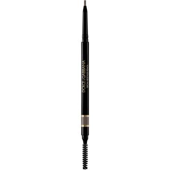 Dolce&Gabbana Brow Restyler Pencil creion pentru sprancene cu pensula culoare 03 Medium Brown - Warm Medium Auburn Brown 0.09 g