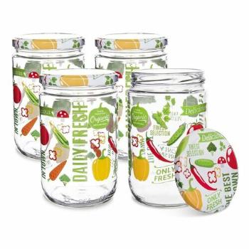 Set borcane de conservare Orion Fruit, cu capac, 0,66 l, 4 buc.