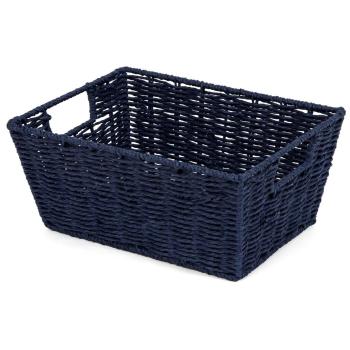 Coș împletit manual Compactor ETNA, 31 x 24x 14 cm, albastru, albastru