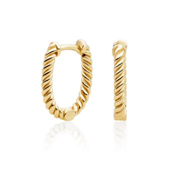 Sparkling Jewels Cercei eleganți placați cu aur EAG21