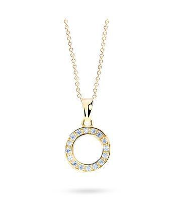 Cutie Jewellery Pandantiv rotund cu buclă din aur galben Z3061-40-10-X-1-O
