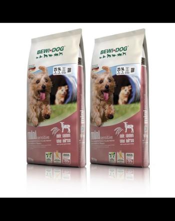 BEWI DOG Mini Sensitive 2 x 12,5 kg hrana uscata caini adulti talie mica, cu miel si mei