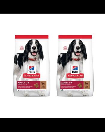 HILL'S Science Plan Canine Adult Medium Lamb &amp; Rice hrana caini de rasa medie, miel si orez 36 kg (2x18 kg)